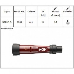 Pipa de bujía NGK SB05F-R