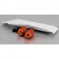 Tapones de válvula Pro-Bolt (x2) Aluminio naranja 2DCAPO