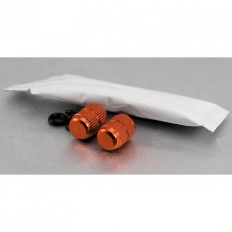 Tapones de válvula Pro-Bolt (x2) Aluminio naranja 2DCAPO
