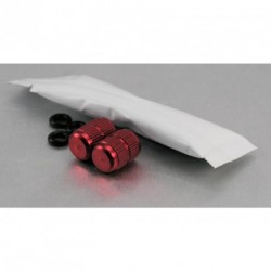 Tapones de válvula Pro-Bolt (x2) Aluminio rojo 2DCAPR