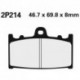 Juego pastillas de freno NISSIN 2P214ST Pinza Beringer/MotoMaster
