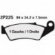 Juego pastillas de freno NISSIN 2P225GS Del. XL600V 97-99