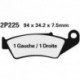 Juego pastillas de freno NISSIN 2P225NS Del. DR650SE 96