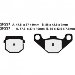 Juego pastillas de freno NISSIN 2P237NS Del. KX80 84-96