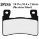 Juego pastillas de freno NISSIN 2P245ST Del. CBR600F/RR 99-03
