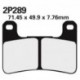 Juego pastillas de freno NISSIN 2P289ST Del. Z1000 10-15