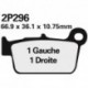 Juego pastillas de freno NISSIN 2P296ST DR125SM