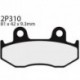 Juego pastillas de freno NISSIN 2P310NS Del. SH125 01-08