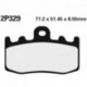 Juego pastillas de freno NISSIN 2P329ST Del. BMW