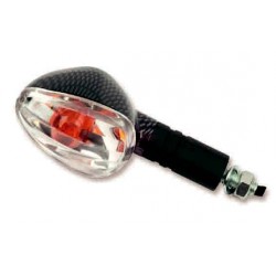 Juego Intermitentes Carbono (21W) 55x35 mm Brazo Largo (C/Transparente L/Ambar) (L-779)
