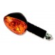 Juego Intermitentes Negro (10W) 55x35 mm Brazo Largo (C/Transparente L/Ambar) (L-891)
