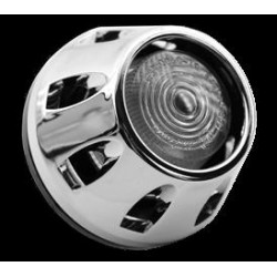 Piloto Custom Transparente a leds (Ø 65mm) Cromo 15 Leds (12V/2W-1W) Homologado