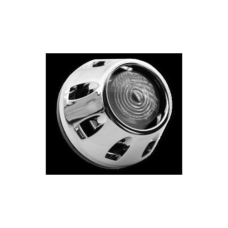 Piloto Custom Transparente a leds (Ø 65mm) Cromo 15 Leds (12V/2W-1W) Homologado