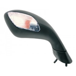 Retrovisor Universal-Aprilia-MotorHispania-Peugeot Derecho Negro (E111D)