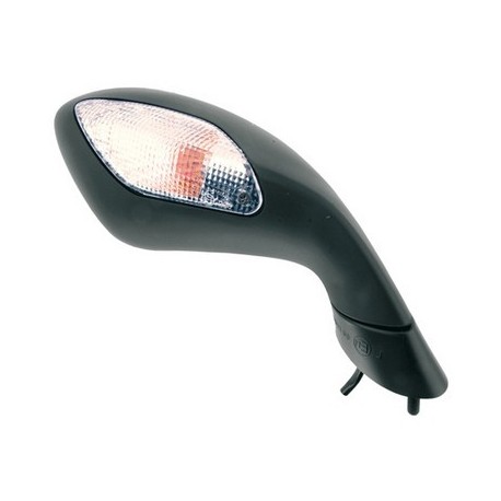 Retrovisor Universal-Aprilia-MotorHispania-Peugeot Derecho Negro (E111D)