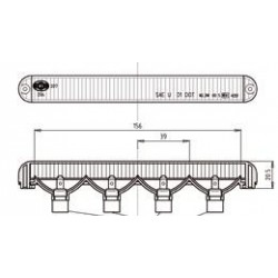 Luz de stop Aprilia Atlantic 500 (01-04) (14131)