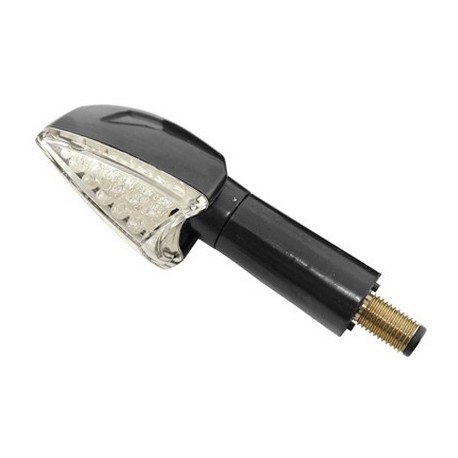 Juego Intermitentes Con Leds Aluminio Negro 44x28mm