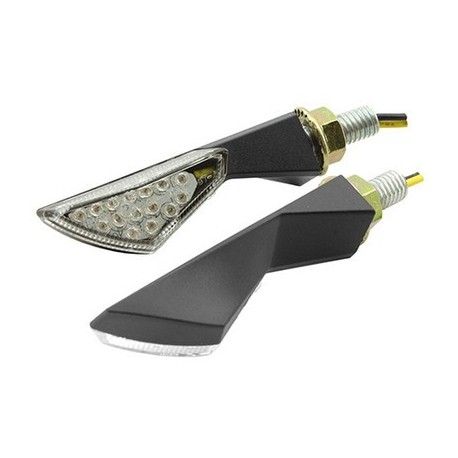 Juego Mini Intermitentes de 15 Leds 12V/1W Negro 44x18mm