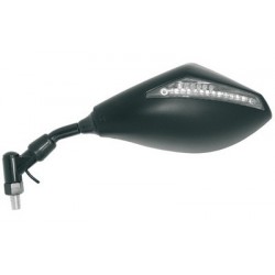 Retrovisor Uni Izquierdo Ovalado Negro 147x91 mm Con Leds (M10/125) Homologado (E347I)