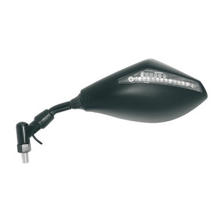 Retrovisor Uni Izquierdo Ovalado Negro 147x91 mm Con Leds (M10/125) Homologado (E347I)