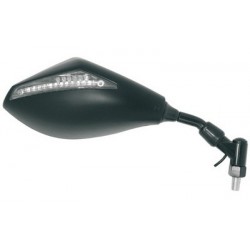 Retrovisor Uni Derecho/ Rosca Izquierda Negro 147x91 mm Con Leds (M10/125) Homologado (E347D/RI)