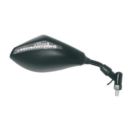 Retrovisor Uni Derecho/ Rosca Izquierda Negro 147x91 mm Con Leds (M10/125) Homologado (E347D/RI)