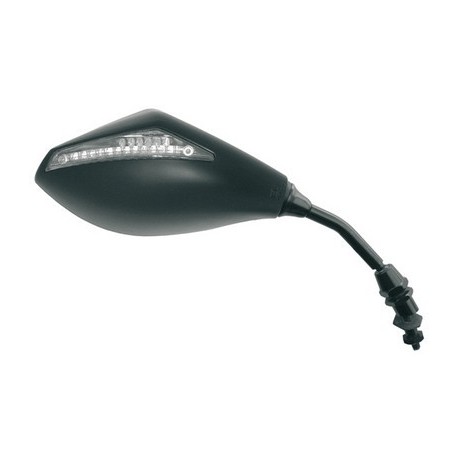 Retrovisor Universal Derecho Negro Con leds 147x91 mm Homologado (E349D)
