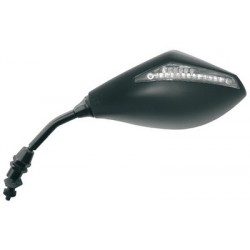 Retrovisor Universal Izquierdo Negro Con leds 147x91 mm Homologado (E349I)