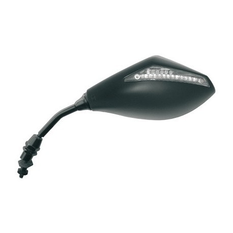 Retrovisor Universal Izquierdo Negro Con leds 147x91 mm Homologado (E349I)