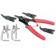 Alicates combinables para anillos interiores y exteriores  kit 4 pinzas