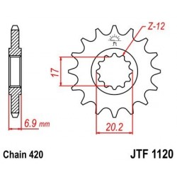 Piñon JT 1120 de acero con 13 dientes
