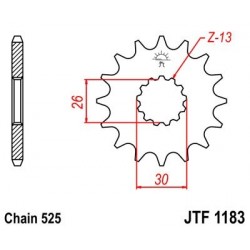 Piñon JT 1183 de acero con 18 dientes