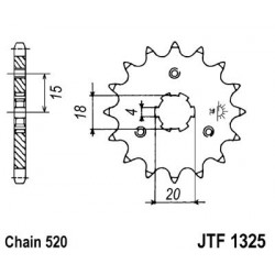 Piñon JT 1325 de acero con 11 dientes