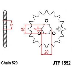 Piñon JT 1552 de acero con 11 dientes