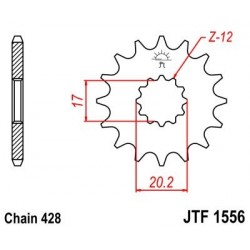 Piñon JT 1556 de acero con 12 dientes