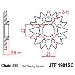 Piñon JT 1901SC  autolimpiable de acero con 13 dientes