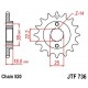 Piñon JT 736 de acero con 15 dientes