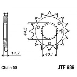 Piñon JT 989 de acero con 21 dientes