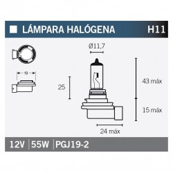 Lampara HALOGENA H11