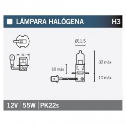 Lampara HALOGENA H3