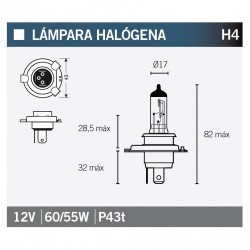 Lampara HALOGENA H4