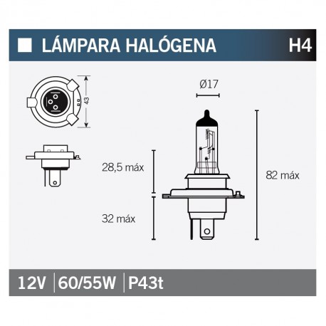 Lampara HALOGENA H4