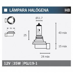 Lampara HALOGENA H8
