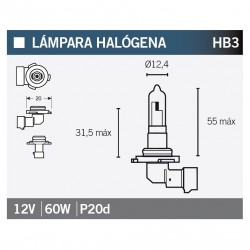 Lampara HALOGENA HB3