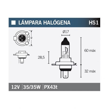 Lampara HALOGENA HS1