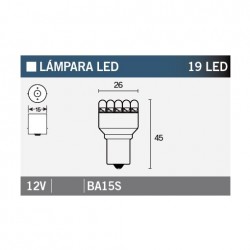 Lampara 19LED BA15S