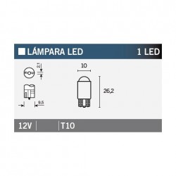 Lampara 1LED T10