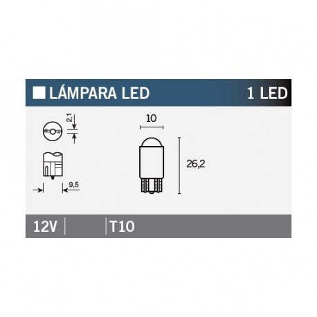 Lampara 1LED T10