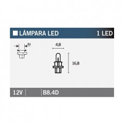 Lampara 1LED B8.4D