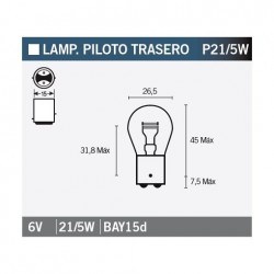 Lampara BILUX 6V21/5W